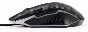 MUS-6B-GRAFIX-01 Gembird LED Opticki mis 1200-3600Dpi 6-button black 130mm USB