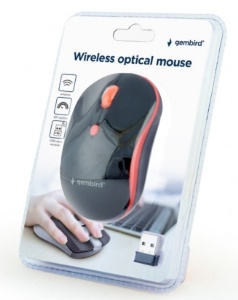 MUSW-4B-03-R Gembird Bezicni mis 2,4GHz opticki USB 800-1600Dpi black/red 103mm