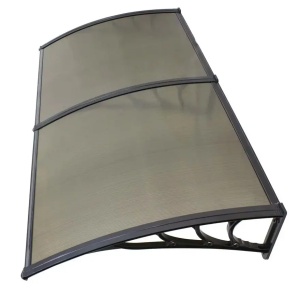 Nadstrešnica Aluminijumska 200x120cm Crna Bronza 5mm - Img 2