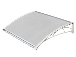 Nadstrešnica Za Vrata 82x120cm Bela Baza Ploča Providna 6mm