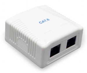 NCAC-2U6-01 Gembird CAT6 UTP 2-port kutija za površinsku montažu za RJ45 - Img 3