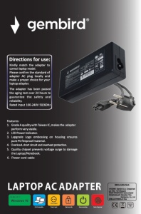 NPA90-190-4740 (AC09) Gembird punjac za laptop 90W-19V-4.74A, 5.5x1.7mm yellow - Img 3