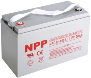 NPP NPG12V-100Ah, GEL BATTERY, C20=100AH, T16, 330x171x214x220, 27,3KG, Light grey - Img 3