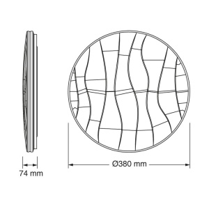 OSRAM LED plafonjera 38cm 24W 4000K IP20 bela - Img 2