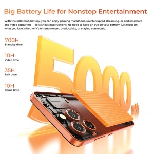 Oukitel C17 blue Smart phone 4G/Quad-Core/6.52"HD/64GB/4GB/13M/5MP/5000mAh/Android 16 - Img 2