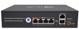 POE-GS1006PTS1 GMB Switch, IEEE802.3af/at/bt, 4 PoE 100/1000M, 2 UP-link 100/1000M, 52V 120W ,30W/P - Img 3