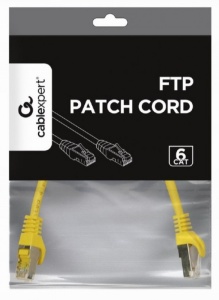 PP6-0.25M/Y Gembird Mrezni kabl, CAT6 FTP Patch cord 0.25m yellow - Img 1