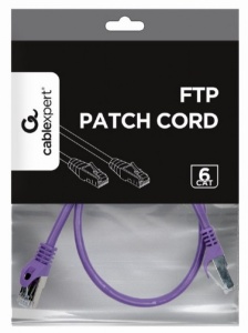 PP6-0.5M/V Gembird Mrezni kabl, CAT6 FTP Patch cord 0.5m purple - Img 1