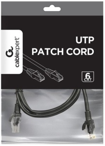 PP6U-1M/BK Gembird Mrezni kabl, CAT6 UTP Patch cord 1m black - Img 3