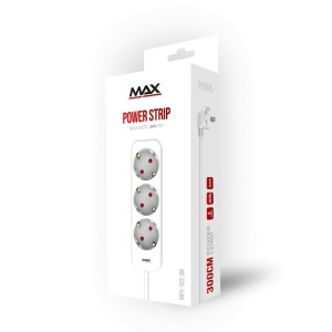 Produžni kabl 3 utičnice 3m Max MPS-103-3M Beli - Img 2