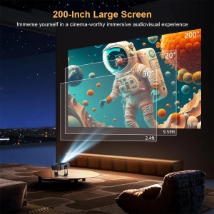 Projektor Zeus P7-Ultra FHD/LED LCD/7000LUM(400ANSI)/DuaWiFi/mirac/BT/HDMI/USB/zvuč/Android 12 - Img 3