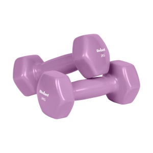 REBEL ACTIVE Bučice tegovi za ruke HEX liveni vinilni par 2x2kg RBA-2340-2 - Img 3