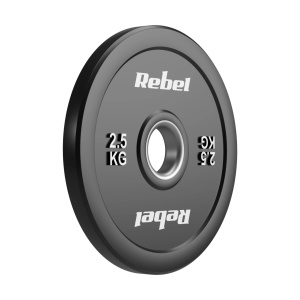 REBEL ACTIVE Olimpijski tegovi BUMPER gumirani 2x2.5kg za šipku 51mm RBA-2144-02.5 - Img 4