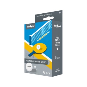 REBEL ACTIVE Set loptica za stoni tenis (pingpong) 1★, ABS materijal, 6 kom, model RBA-4007 - Img 2