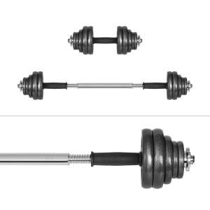 REBEL ACTIVE Set podesivih tegova od livenog gvozdja sa sipkom u koferu 30kg RBA-2327-30 - Img 3