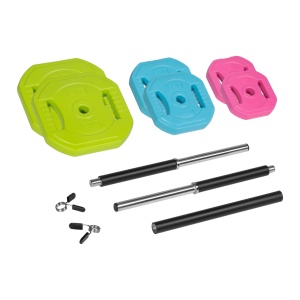 REBEL ACTIVE Šipka sa tegovima set 20kg sklopiva 140cm bitumenski tegovi RBA-2336 - Img 3