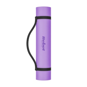 REBEL ACTIVE Strunjača prostirka za jogu, pilates i fitnes 183x61 cm debljina 4mm TPE ljubičasta RBA-3157-PU - Img 2