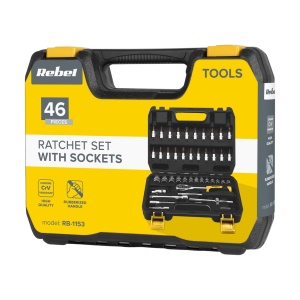REBEL TOOLS Odvijac - cegrtaljka sa nastavcima 46 delova RB-1153 - Img 4