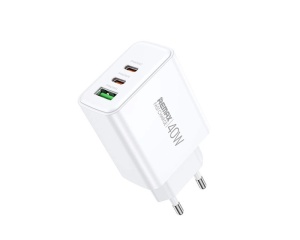 REMAX Strujni Fast punjac Kiddy 1xUSB 3.0 + 2xTIP C 20W RP-U123, beli - Img 1