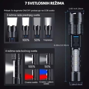 Ručna LED lampa, WHITE LASER LED 800mAh - Img 2