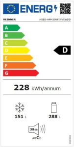 SBS frižider HEINNER HSBS-HM439NFINVXWDD 439l/NoFrost/dispanzer/inverter/Inox - Img 2