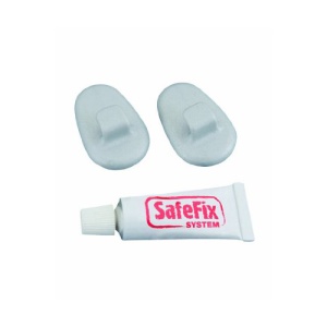 Set 2 kukice i lepak za kačenje polica SafeFix Metaltex 404994 000