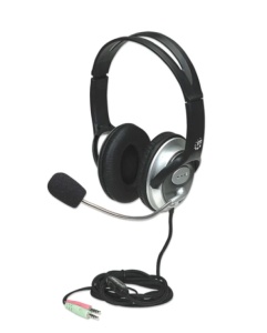 Slušalice sa mikrofonom Manhattan Classic 175555, black - Img 1
