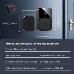 SMART-FCD-M8, GMB TUYA Video interfon, OLED display, WI-FI bluetooth daljinski interfon - Img 3