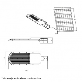 SOLARNA LED ULICNA SVETILJKA GN-SSL316-180W 4000K 2200lm IP66 - Img 3