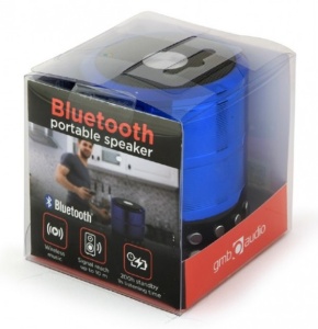 SPK-BT-08-B Gembird Portable Bluetooth speaker +handsfree 3W, FM, microSD, AUX, blue FO - Img 2