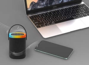 SPK-BT-LED-06 Gembird Portable Bluetooth LED speaker, 10W, BT, FM, USB, Handsfree, Black - Img 3