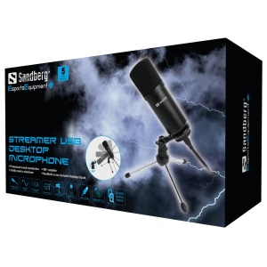 Stoni mikrofon Sandberg Streamer USB Desk sa tripodom 126-09 - Img 2