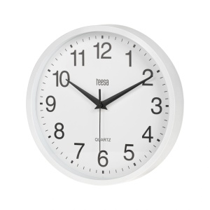 TEESA Zidni analogni sat prečnik 25cm beli TSA0037