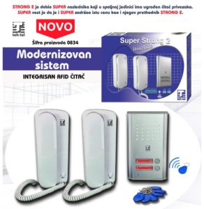 Teh Tel Zicni interfon sa RFID citacem SUPER STRONG 2, dve unutrasnje slusalice - Img 3