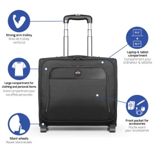 Torba za Laptop 15.6 Port Designs Hanoi II Trolley CL/crna - Img 2