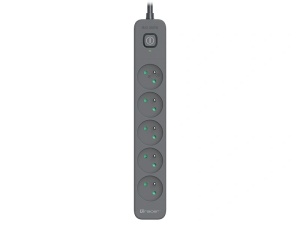 TRACER Produzni kabl 3m 5 uticnica sa prenaponskom zastitom i prekidacem grafit TRALIS47024