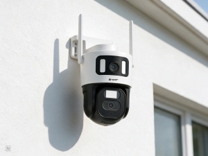 TRACER Spoljna WiFi IP kamera 2x3MP QXGA rotirajuća 355° IP66 bela Patrol WH360-2 - Img 3