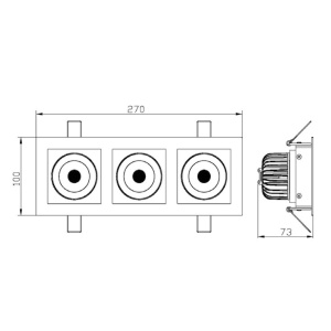 Ugradna LED lampa 24W dnevno svetlo - Img 2