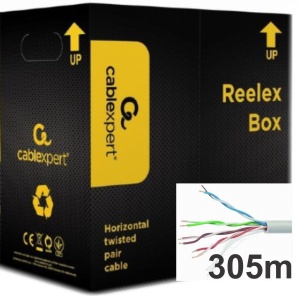 UPC-5004E-SOL * Gembird, UTP cat.5E Indoor solid PREMIUM CCA kotur pun presek, 305m (2899) - Img 1