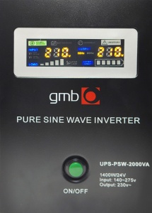 UPS-PSW-2000VA GMB LONG, cist sinusni pretvarac sa produzenom autonomijom 1400W-220V/24V - Img 2