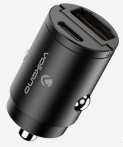 USB auto punjač Volkano Obscurix Series VK-8007-BK 30W USB-A + USB-C - Img 3