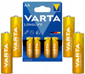 VARTA LONGLIFE AA 1.5V LR6 MN1500, ALKALNE baterije, PAK4 (cena po kom.)