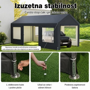 Venturo Titan 600x300cm Siva Garaža Šator Paviljon - Img 3