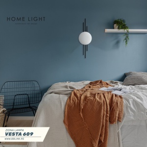 VESTA 609 ZIDNA LAMPA LED 10W 3000K CRNA - Img 3