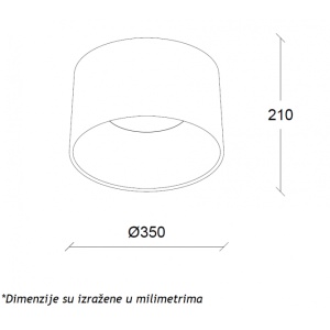 VESTA 631 PLAFONSKA SVETILJKA 24W 3000K BELA