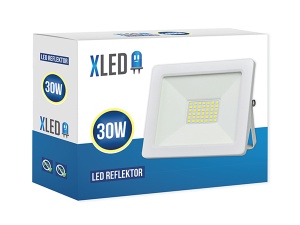 XLED 30W LED reflektor 6500K,2400Lm,AC220-240V,Beli - Img 1