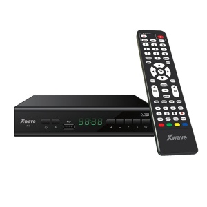Xwave M10 DVB-T2 Set Top Box,LED,scart,HDMI,RF in-out,USB,media player,veliki daljinski