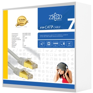 ZED electronic Mrežni FTP kabel, CAT7, dužina 10.0 metara - FTP7/10 - Img 1