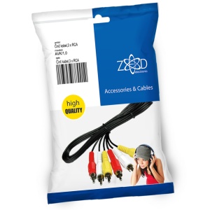 ZED electronic RCA kabel 1,0 metar, 3xRCA - AVK/1,0 - Img 1