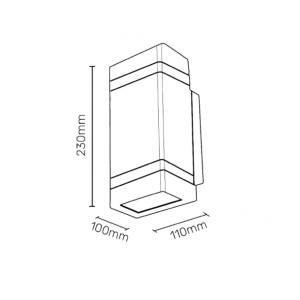 Zidna lampa 2xGU10 - Img 2